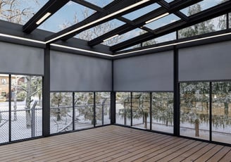 glass pergola for deck or patio