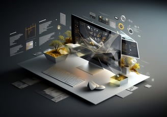 a computer monitor screen with a computer monitor and a keyboard