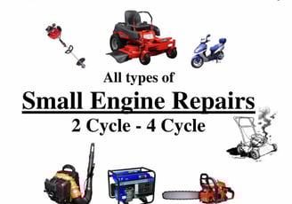 small engine types weed wacker, blower, chainsaw, generator, lawn mower small engines repair