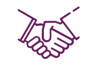 a handshake of two hands holding hands