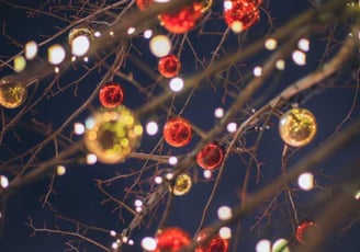 Colorful lights and ornaments 