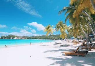 Prisitne white sand beaches of Boracay, Philippines