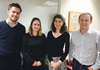 Linda delivering German classes for Baker Steel in their London office