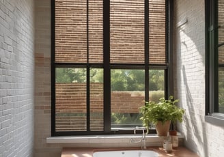 opened brown and clear glass window
