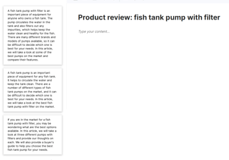 blog intro output - product review