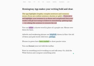 hemingway app readability improvement