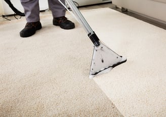 Professional carpet cleaning in action, effectively transforming a dirty carpet to a clean slate.