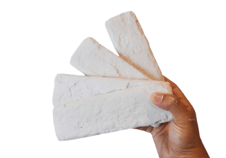 Peças de tijolinho de gesso