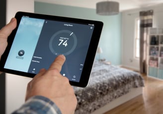 adjusting room temperature from a tablet1