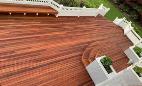 a beautiful wood deck