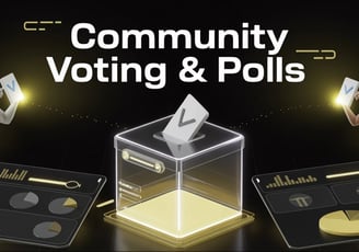 a group of people standing around a box with a voting box