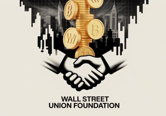 a poster of a wall street union square