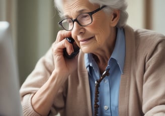 telephone elderly person to check they are ok