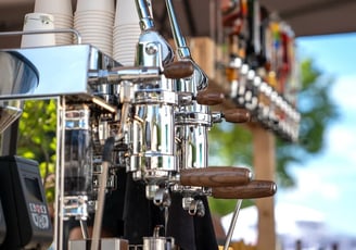 wooden handle lever machine
