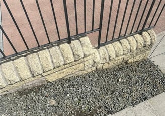 power washing Fife exterior brick fall/fence