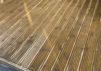 power washing Fife - wooden deck patio