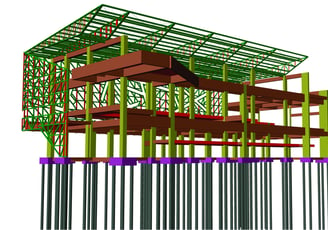 Projeto Estrutural de concreto e metálica.