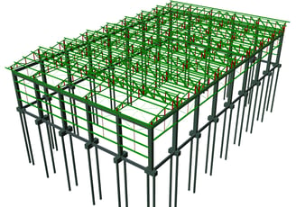 Projeto Estrutural de galpão em concreto e metálica.