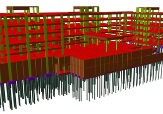 Projeto Estrutural de edificação comercial em concreto.