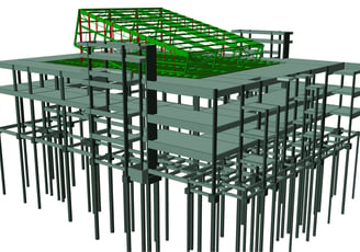 Projeto Estrutural de Universidade em Concreto e Metálica.