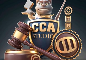 image illustrant les services de protection juridique des marques et mascottes CCA Studio