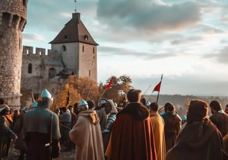 grupo de gente medieval