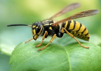 frelon guepe dans jardin