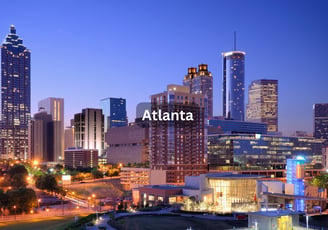 Atlanta Georgia Skyline view in the evening