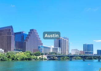 Water view and bridge in Downtown Austin Texas