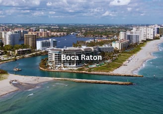 Oceanview aerial view of Boca Raton Florida