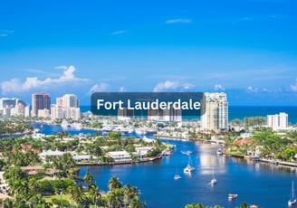 Aerial view and skyline view of Fort Lauderdale Florida