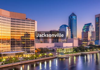 Waterfront view of downtown Jacksonville Florida