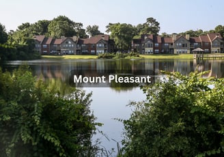 Water view and homes in Mount Pleasant South Carolina