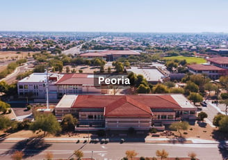 Aerial view of Peoria Arizona 