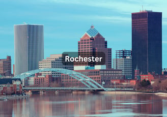 Bridge and water view in Rochester New York