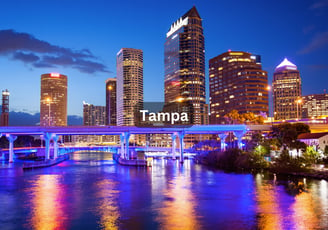 Waterfront view of downtown Tampa Florida