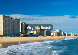 Ocean view of Virginia Beach Virginia with Condos