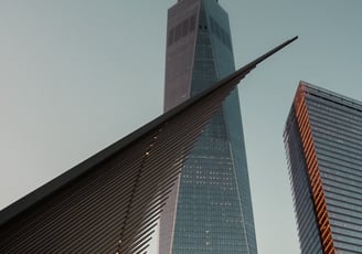 a building with a very tall tower in the background