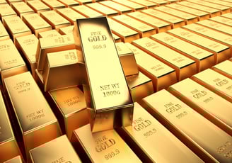 a bunch of gold bars