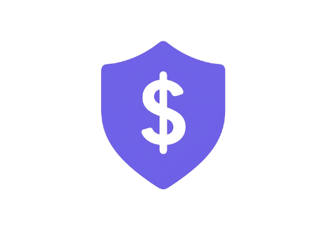 Purple shield icon representing encrypted and secure online payments.