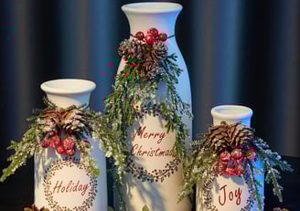 christmas vases