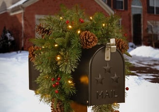 mailbox christmas swag