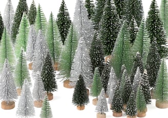 mini fake christmas trees