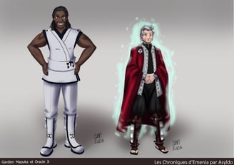 Les Chroniques d'Emenia, par Asyldo : références Gardien Mapuka et Oracle Ji.