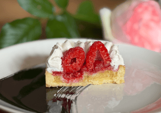 tarte hibiscus framboise