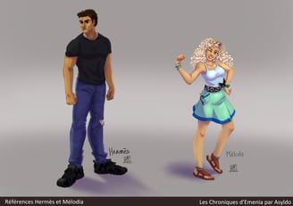 Les Chroniques d'Emenia, par Asyldo : références Hermès et Mélodia.