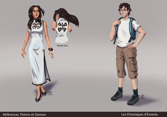 Les Chroniques d'Emenia, par Asyldo : références Gardienne Thémis et Damian.