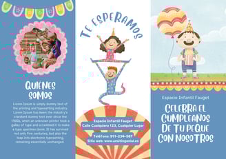 folleto de cumpleaños infantil