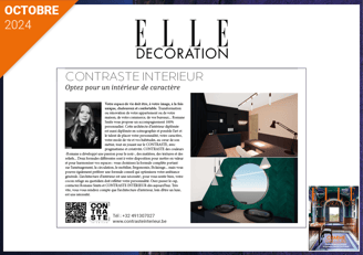 Article Contraste Intérieur publié dans le magasine Elle décoration 