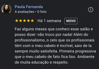 comentario google cliente escova progressiva